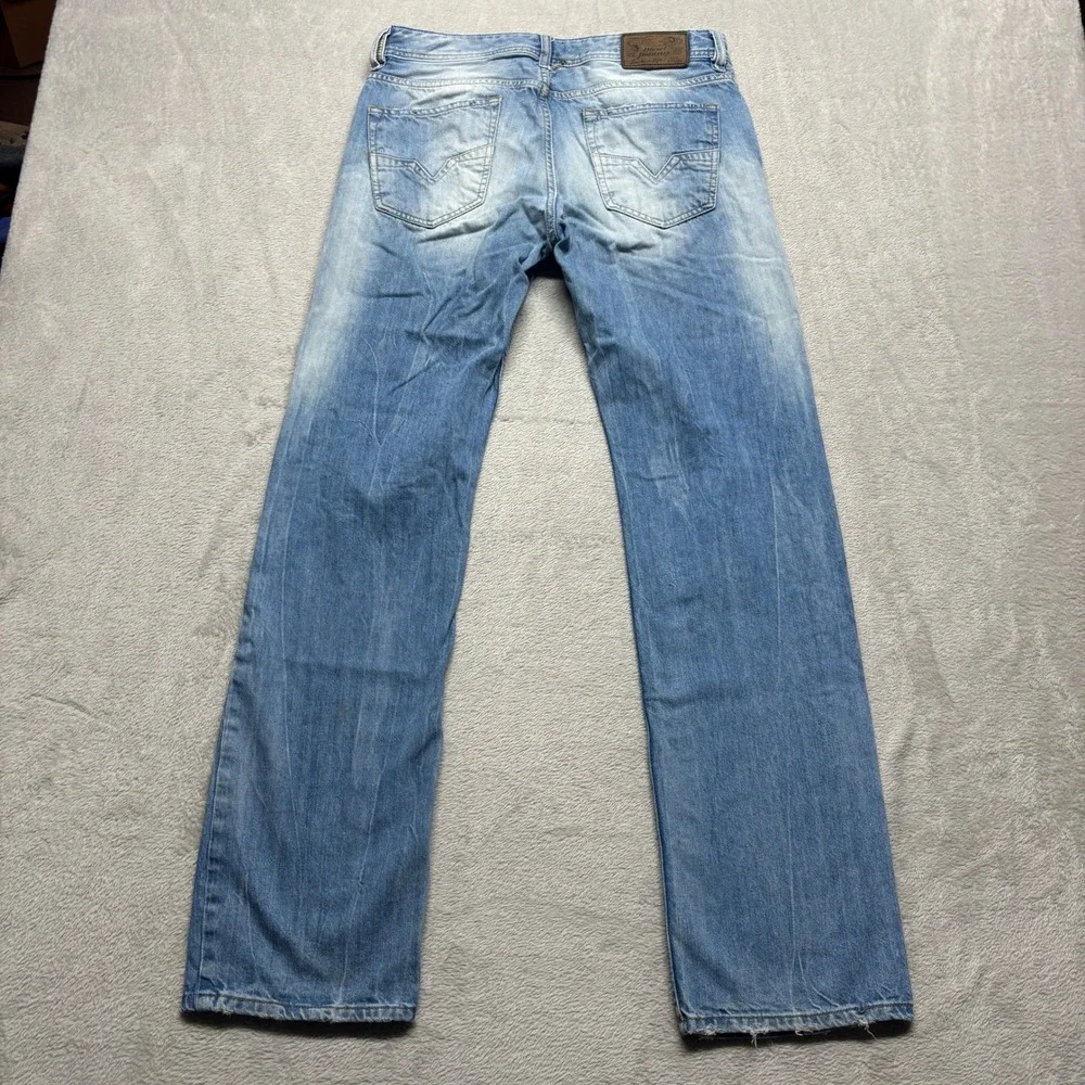 Diesel Larkee Regular Straight Leg Jeans Wash 0827F Denim Mens 31x32 Light Wash